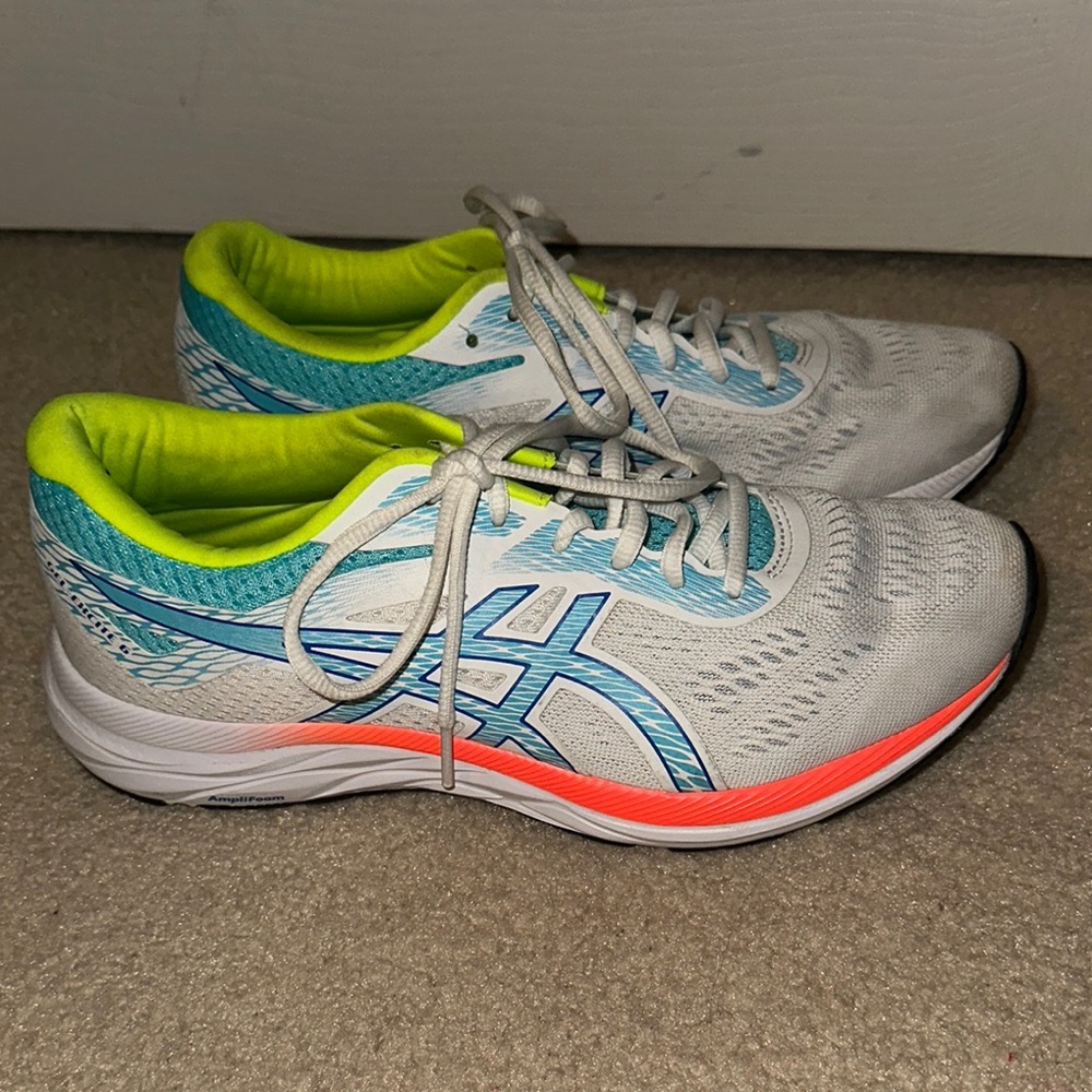ASICS Women's Running Shoes - Gray and Blue AmpliFoam Gel-Excite 6 Size 9